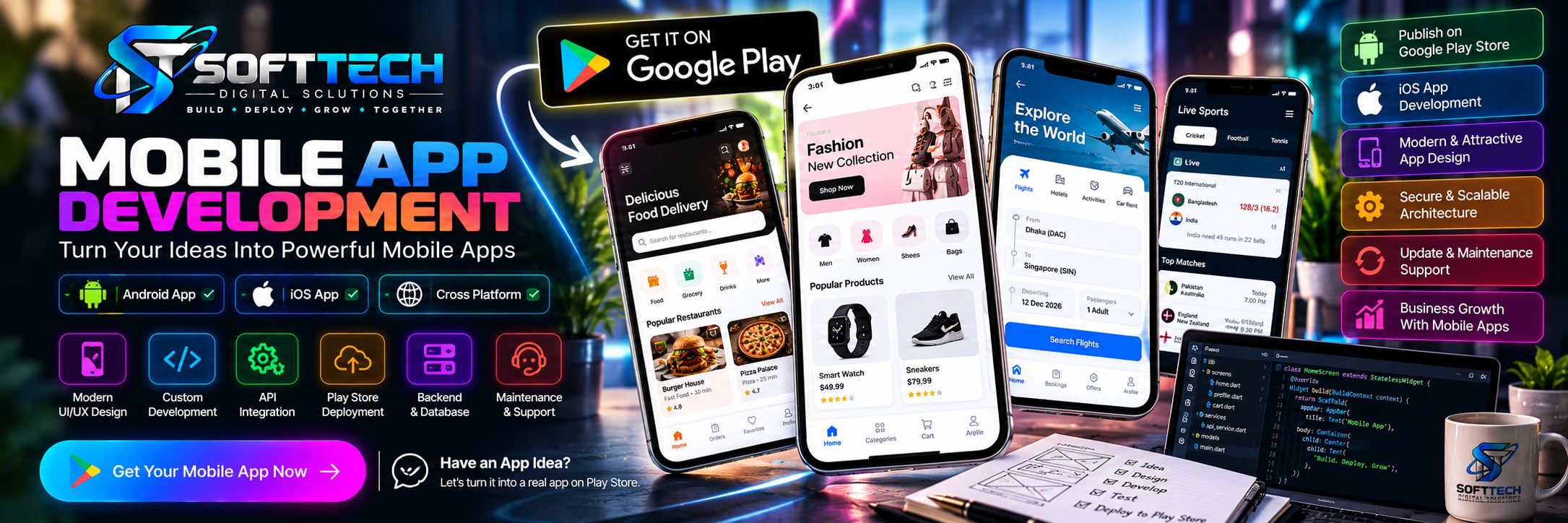 SoftTech mobile app development