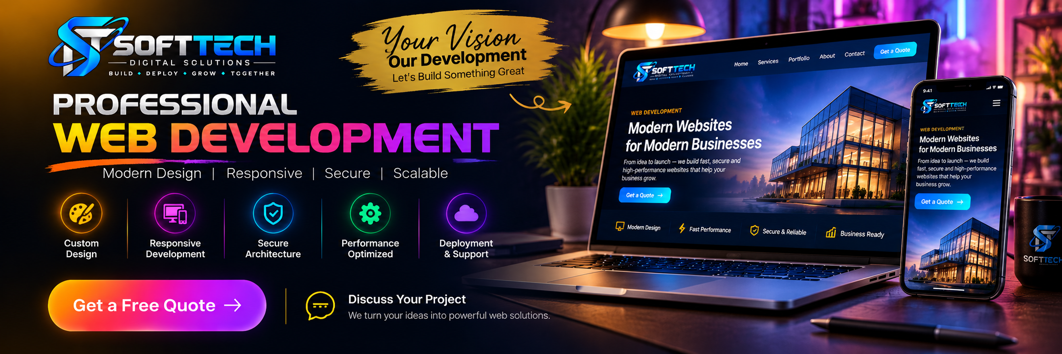 SoftTech web development services